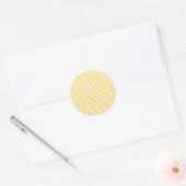 Klassieke Stippen Wit - Kanariegeel Ronde Sticker (Envelop)
