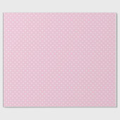 Klassieke Stippen Wit - Licht Roze Cadeaupapier (Vlak)