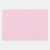 Klassieke Stippen Wit - Licht Roze Inpakpapier Vel (Voorkant 2)