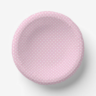 Klassieke Stippen Wit - Licht Roze Papieren Kommen