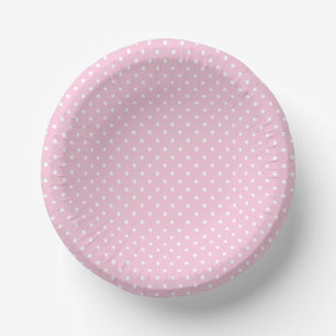 Klassieke Stippen Wit - Licht Roze Papieren Kommen