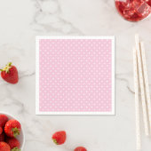 Klassieke Stippen Wit - Licht Roze Servet (Insitu)