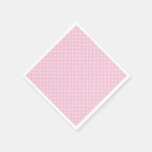 Klassieke Stippen Wit - Licht Roze Servet (Hoek)