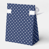 Klassieke Stippen Wit - Marineblauw Bedankdoosjes (Achterkant)