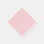 Klassieke Stippen Wit - Roze Servet (Hoek)