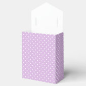 Klassieke Stippen Wit - Zachte Lilac Bedankdoosjes (Geopend)