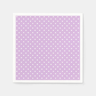 Klassieke Stippen Wit - Zachte Lilac Servet