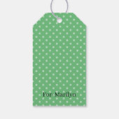 Klassieke Stippen Wit - Zomer Groen Cadeaulabel (Achterkant)