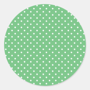 Klassieke Stippen Wit - Zomer Groen Ronde Sticker