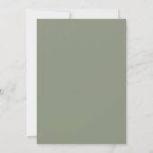 Klassieke Stof Groen Script Bruidsdouche Kaart (Achterkant)