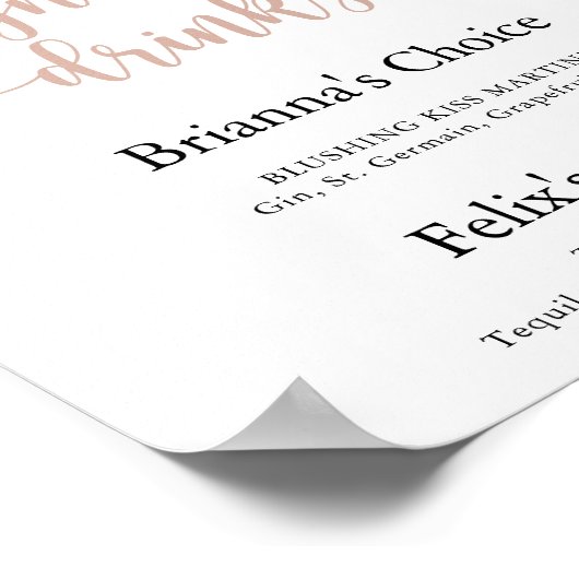 Klassieke Stof Roze Roos Bloemige Signature Dranke Poster (Hoek)