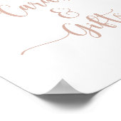 Klassieke Stof Roze Roos Bloemkaarten en Cadeaus Poster (Hoek)