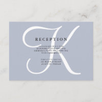 Klassieke Stofblauwe Monogram Trouwreceptie