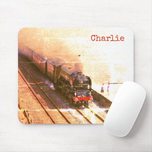 , klassieke stoomcentrale Tornado, jouw naam Muismat (Met muis)