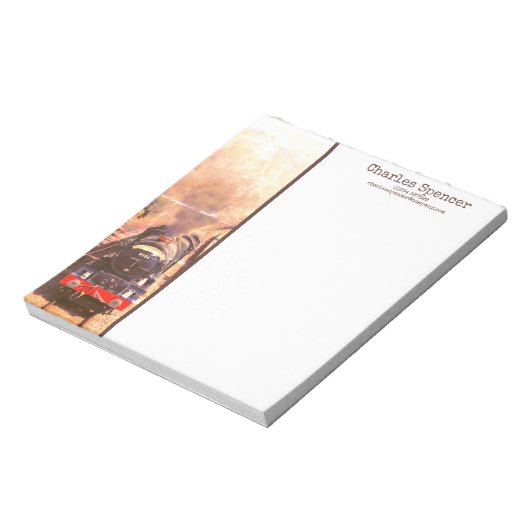 Klassieke stoomloco, GWR King Class, gepersonalise Notitieblok (Linkerzijde)