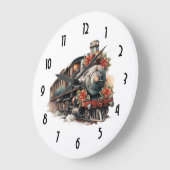 Klassieke Stoomtrein Traditionele Kerst Grote Klok (Hoek)