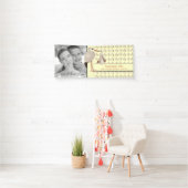 Klassieke Stork (Baby op weg) Neutral 2 Spandoek (Insitu)