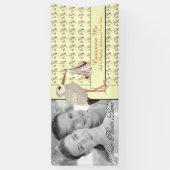 Klassieke Stork (Baby op weg) Neutral 2 Spandoek (Verticaal)