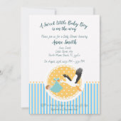 Klassieke Stork Baby Shower Uitnodiging (Voorkant)