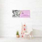 Klassieke storm (onderweg Baby) Roze 2 Spandoek (Insitu)