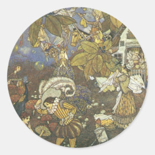  Klassieke Storybook Karakters, Edmund Dulac Ronde Sticker