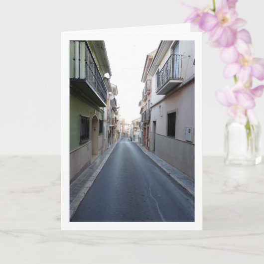Klassieke straat in Lliria, Valencia, Español Kaart (Orchidee)
