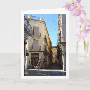 Klassieke straat in Valencia, Spanje Kaart