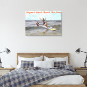 Klassieke strandkunst uit Seaside Heights, New Jer Canvas Afdruk (Insitu (Slaapkamer))