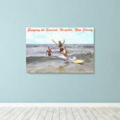 Klassieke strandkunst uit Seaside Heights, New Jer Canvas Afdruk (Insitu (Houten vloer))