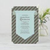 Klassieke streep bevestigingsuitnodiging kaart (Staand voorkant)