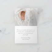 Klassieke streep goud folie kruis bedankkaart (Binnen)