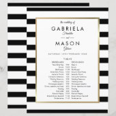 Klassieke Streep Huwelijksplanning Tijdschema (Voorkant / Achterkant)