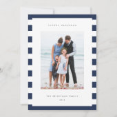 Klassieke streep | Verticale foto Hanukkah Feestdagenkaart (Voorkant)