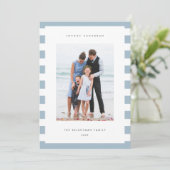 Klassieke streep | Verticale foto Hanukkah Feestdagenkaart (Staand voorkant)