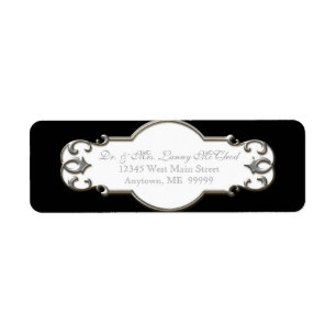 Klassieke streepjescirkel voor zakelijke verzendin etiket