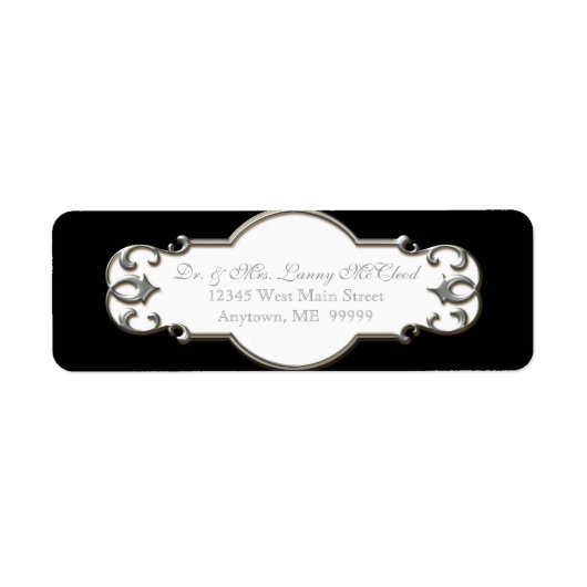 Klassieke streepjescirkel voor zakelijke verzendin etiket (Voorkant)