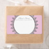 Klassieke streepjescirkel voor zakelijke verzendin etiket (Insitu)