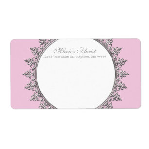 Klassieke streepjescirkel voor zakelijke verzendin etiket