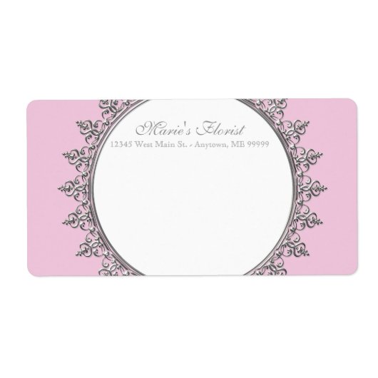 Klassieke streepjescirkel voor zakelijke verzendin etiket (Voorkant)