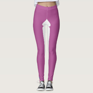 Klassieke Streetwear Editie Leggings Roze en Wit
