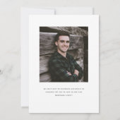 Klassieke Strepen Bar Mitzvah Kaart (Achterkant)