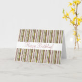 Klassieke Strepen de "Kaart van de Verjaardag " Kaart (Gele Bloem)