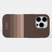 Klassieke Strepen Monogram iPhone 16 Pro Hoesje (Achterkant (horizontaal))