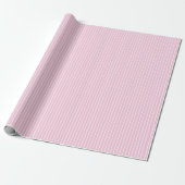 Klassieke Strepen Wit - Licht Roze Cadeaupapier (Uitgerold)
