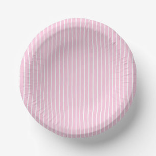 Klassieke Strepen Wit - Licht Roze Papieren Kommen
