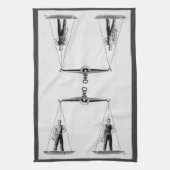 Klassieke strijd tussen arbeiders en management, w theedoek (Verticaal)