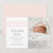 Klassieke strip kruisfoto bedankt kaart (Voorkant / Achterkant)