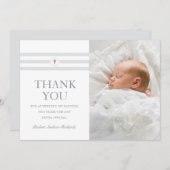 Klassieke strip kruisfoto bedankt kaart (Voorkant / Achterkant)