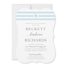 Klassieke Stripe Blue Boys Baptisme