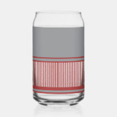 Klassieke stripe monogram blikvorm glas (Rechts)